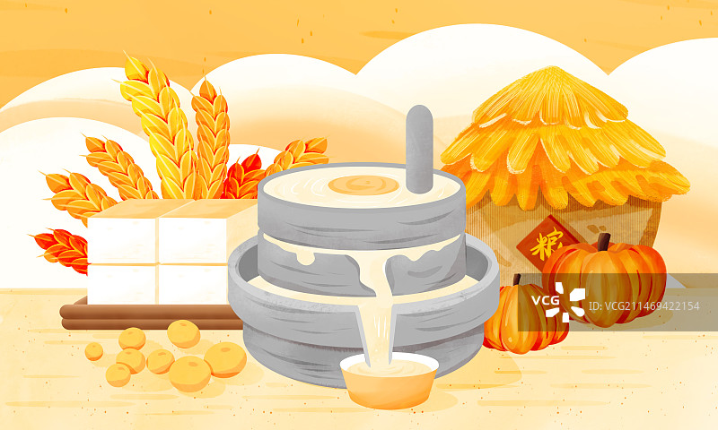 春节年俗插画背景图片素材