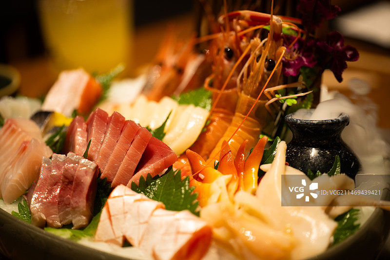 刺身拼盘特写图片素材