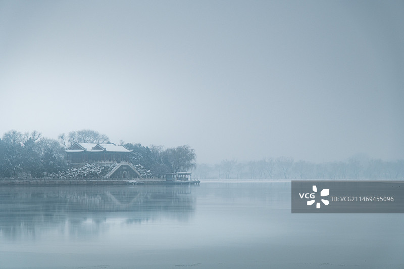 颐和园水墨冬韵图片素材