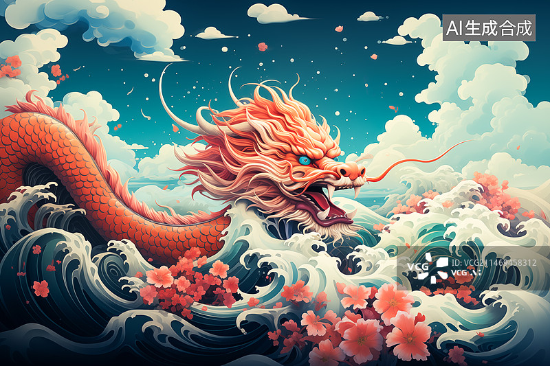 【AI数字艺术】十二生肖中国龙图片素材
