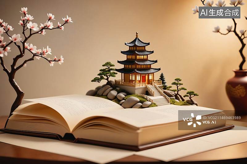 【AI数字艺术】国风微缩景观图片素材