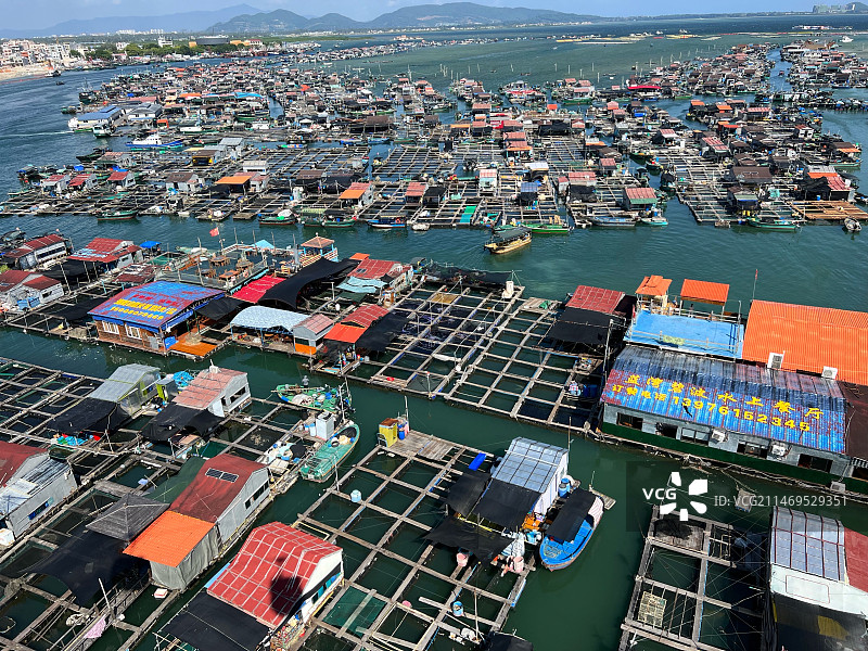 海上人家图片素材