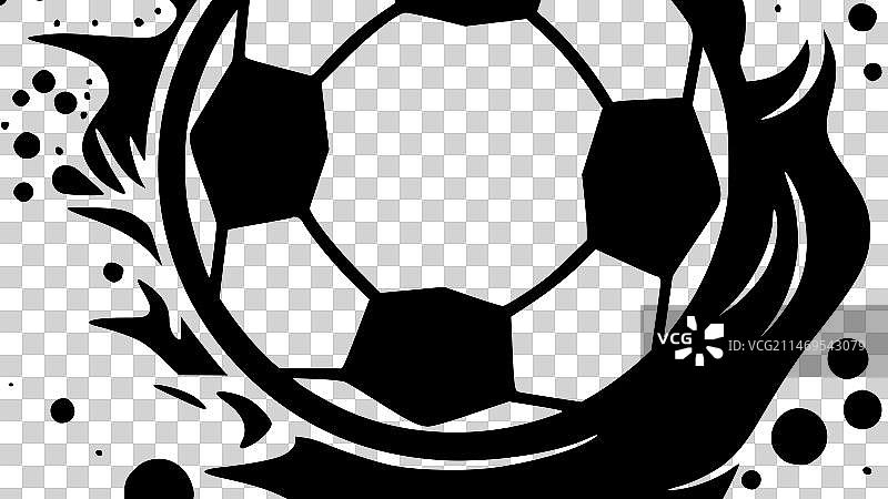 黑白足球图片素材