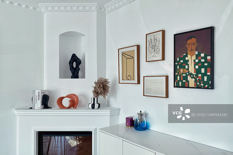 艺术小白楼图片素材