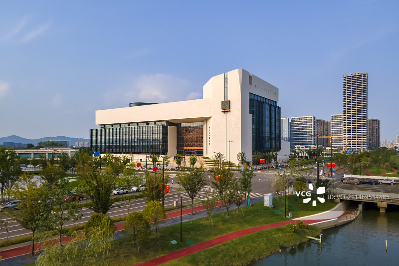 南京江北新区图书馆图片素材