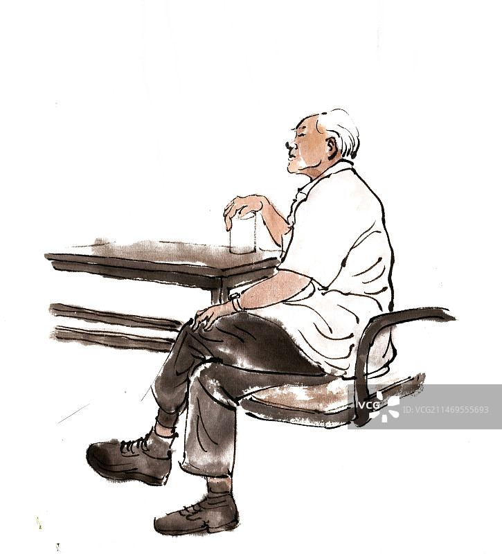 闲暇的老年生活图片素材