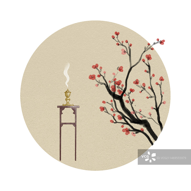 红梅背景图片素材