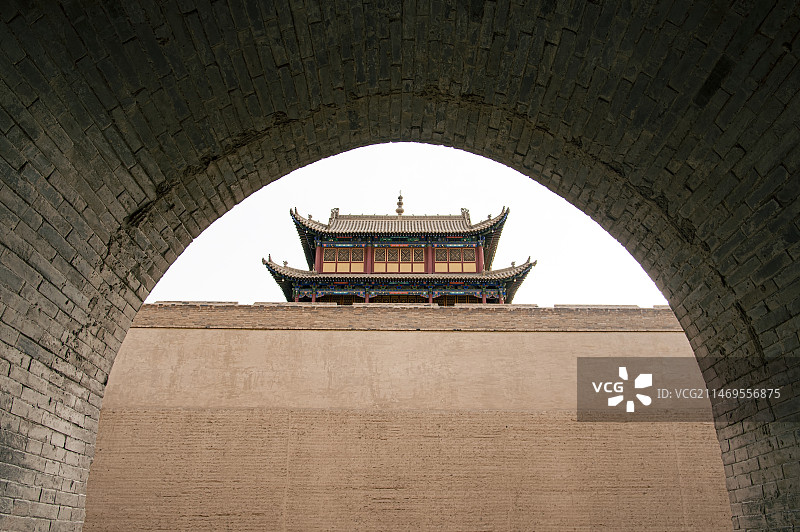 嘉峪关城门城楼图片素材