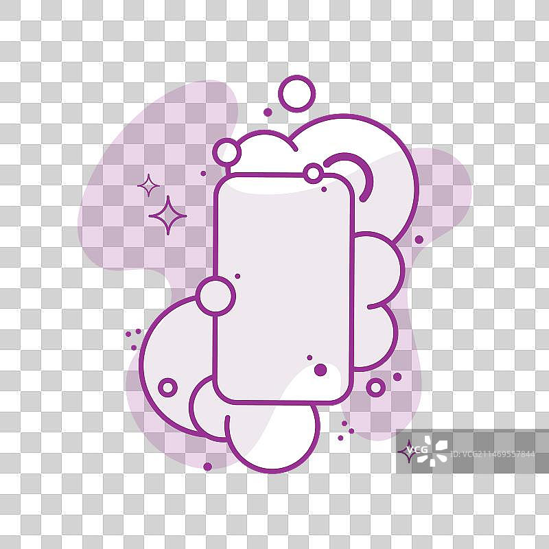 带气泡的清洁海绵图标图片素材