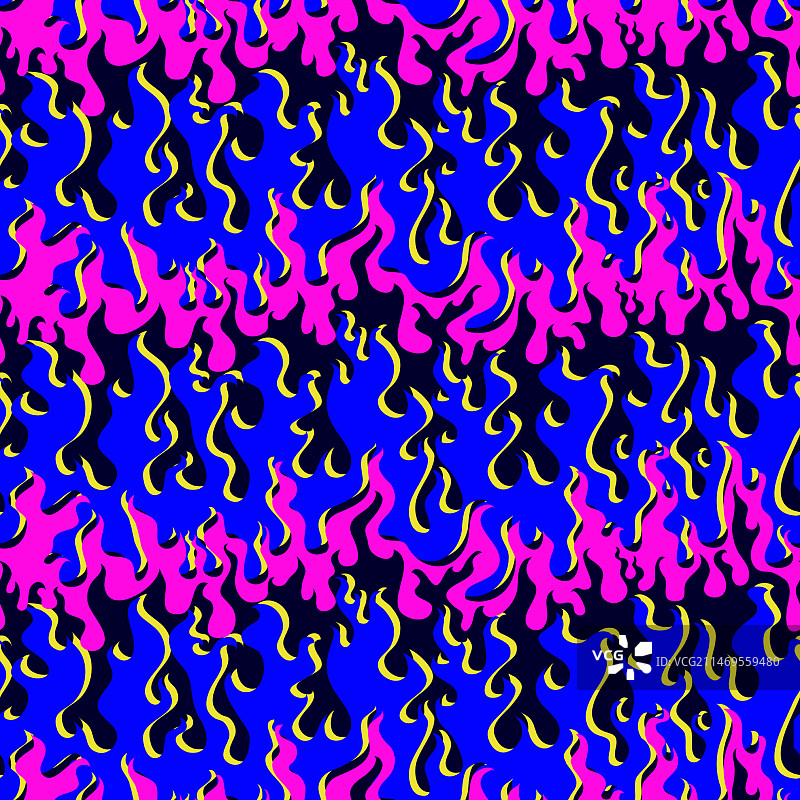 彩色火焰无缝图案图片素材