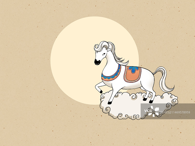 西游记-白色的马，白龙马图片素材