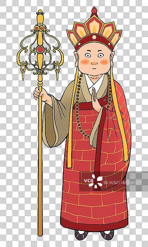 西游记元素-唐僧图片素材