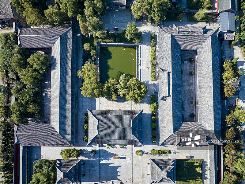 湖北省黄冈市蕲春县普阳观航拍图片图片素材