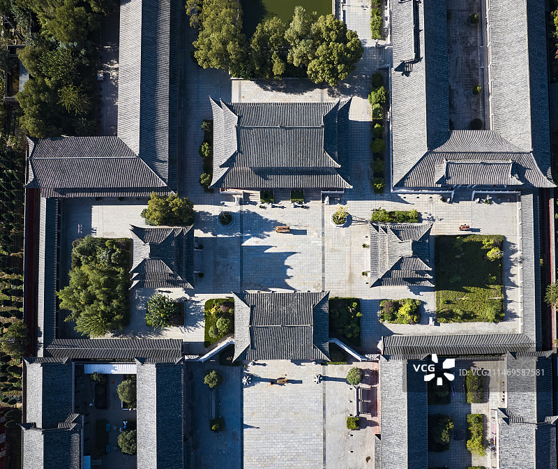 湖北省黄冈市蕲春县普阳观航拍图片图片素材