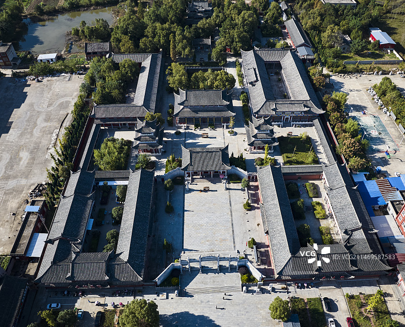 湖北省黄冈市蕲春县普阳观航拍图片图片素材