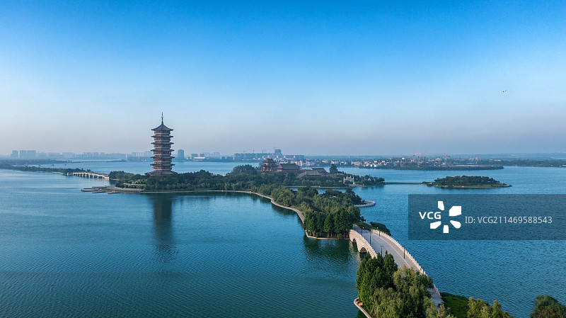 青岛胶州少海湿地风光图片素材