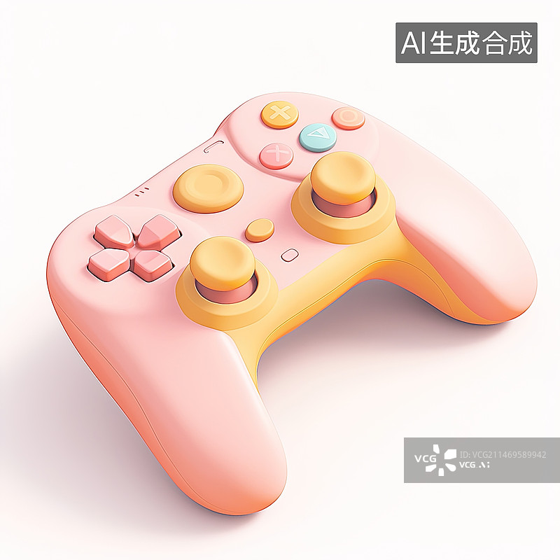【AI数字艺术】可爱的游戏手柄模型图片素材