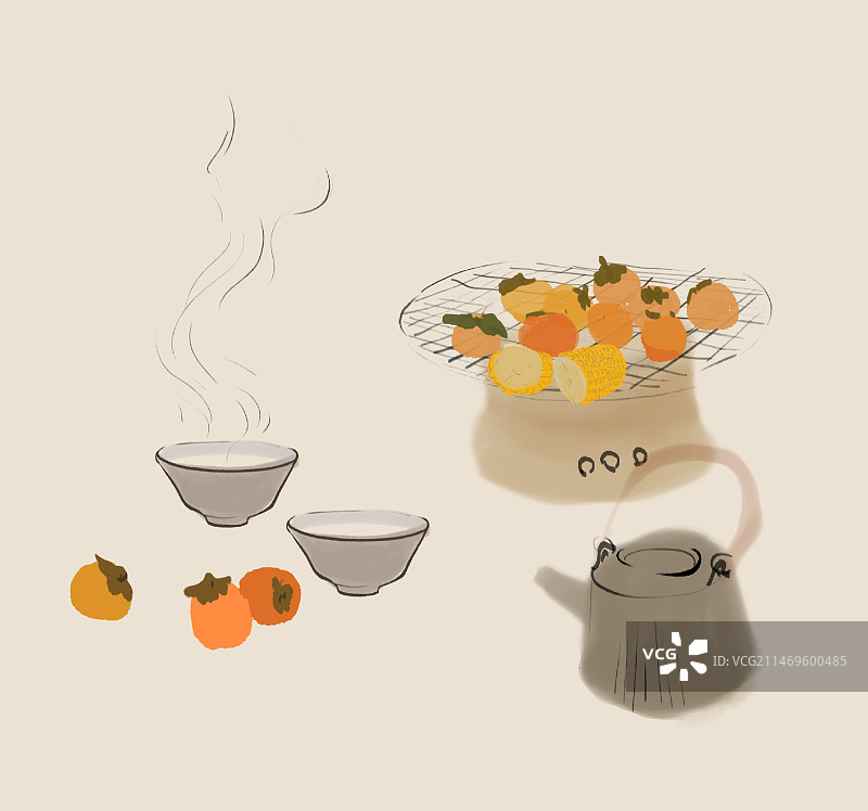 围炉煮茶-养生放松图片素材