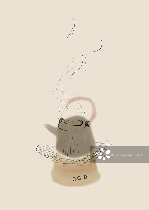 围炉煮茶-养生放松图片素材