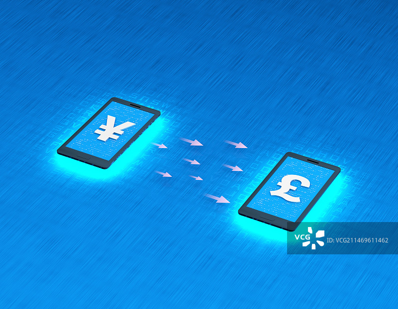 手机科技货币兑换与数码科技货币符号人民币英镑图片素材