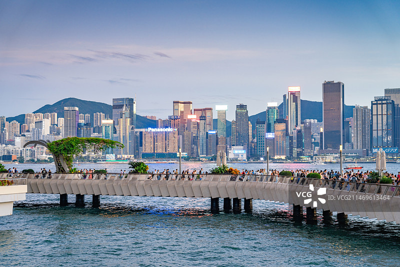 香港中环城市天际线图片素材