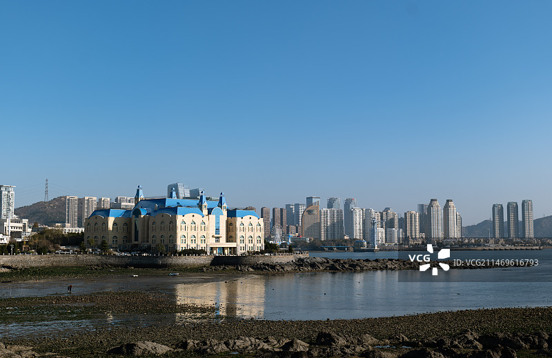 蓝色城堡图片素材