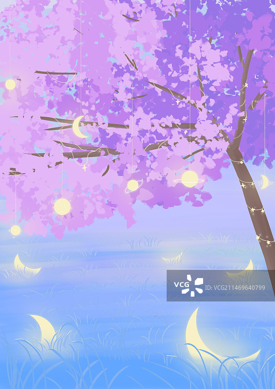 治愈系场景插画图片素材