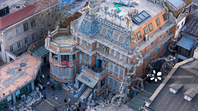 天津瓷房子图片素材