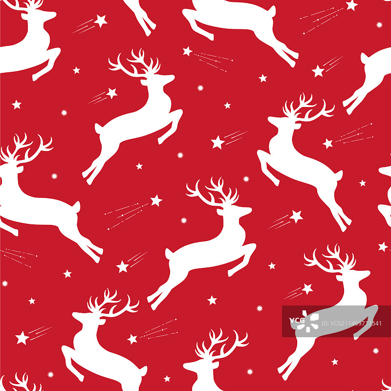 装饰圣诞驯鹿无缝图案图片素材