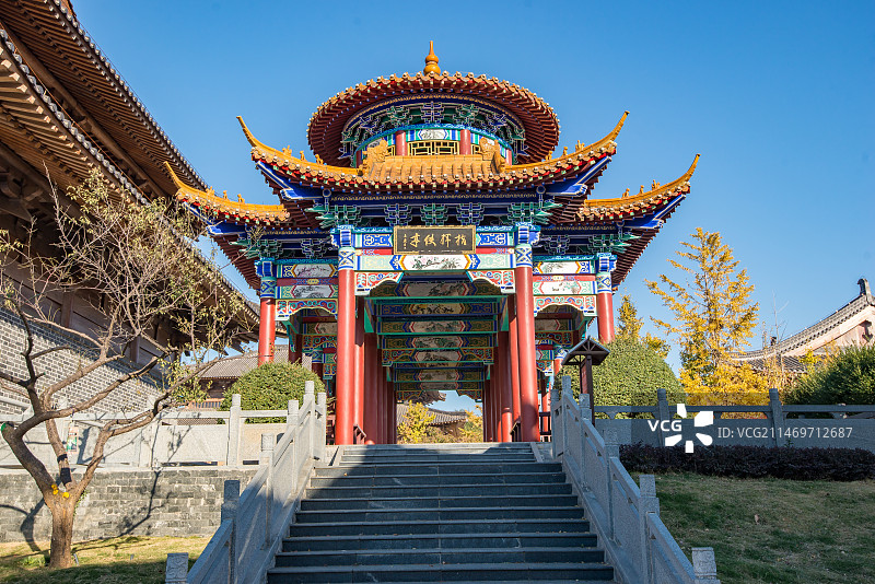 山东临沂皇山东夷文化公园风景图片素材