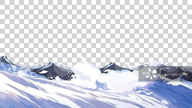 冬天雪地雪山元素图片素材