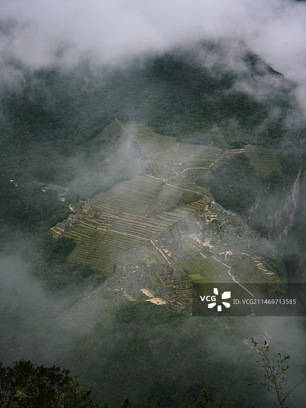 马丘比丘-雾天景观图片素材