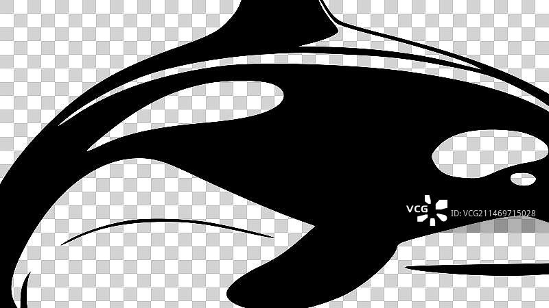 虎鲸-简约剪影图片素材