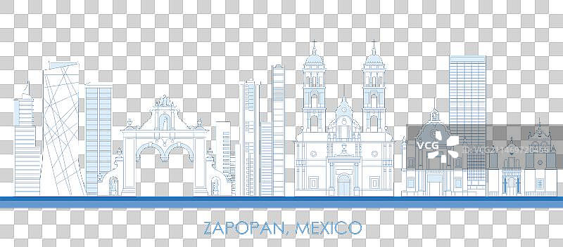 萨波潘城市全景天际线图片素材