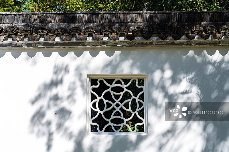 广东深圳园博园墙上窗花图片素材