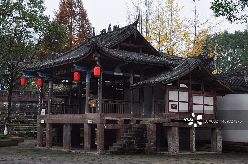 雅安芦山汉姜古城金花戏台图片素材