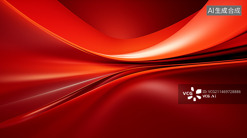 【AI数字艺术】3D立体红色年会背景图片素材