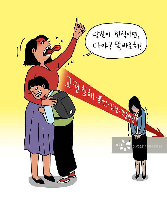 侵犯受教育权插画图片素材