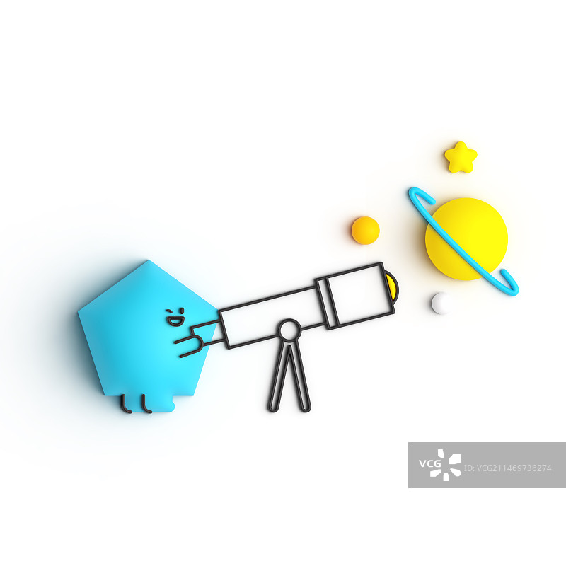 太空科学教育主题插画图片素材