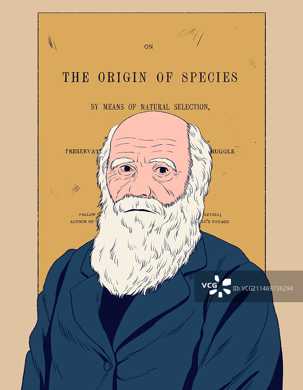 伟人：查尔斯·达尔文，生物学家，进化论图片素材