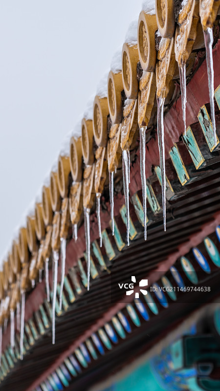 雪后的故宫博物院美景，雪后故宫古建筑图片素材