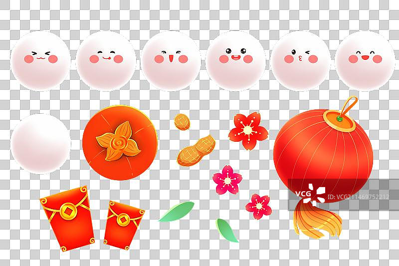 卡通可爱汤圆素材插画元素图片素材