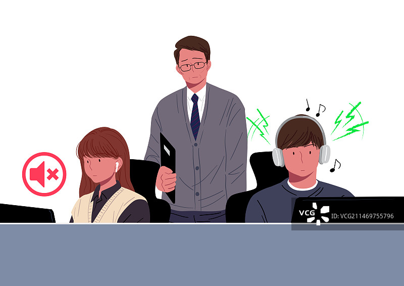 办公室、白领、沟通问题、经理、新员工图片素材