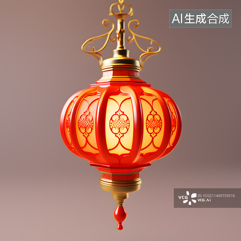 【AI数字艺术】中国元素红灯笼图片素材