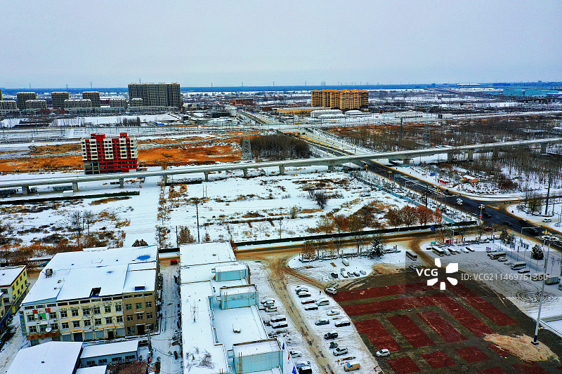 雄安新区雄县下了两天两夜的雪 （雄县风光）图片素材