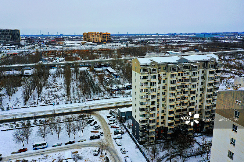 雄安新区雄县下了两天两夜的雪 （雄县风光）图片素材