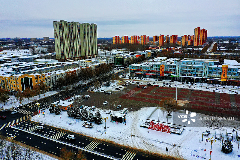 雄安新区雄县下了两天两夜的雪 （雄县风光）图片素材