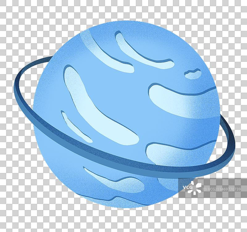 蓝色星球卡通插画元素图片素材