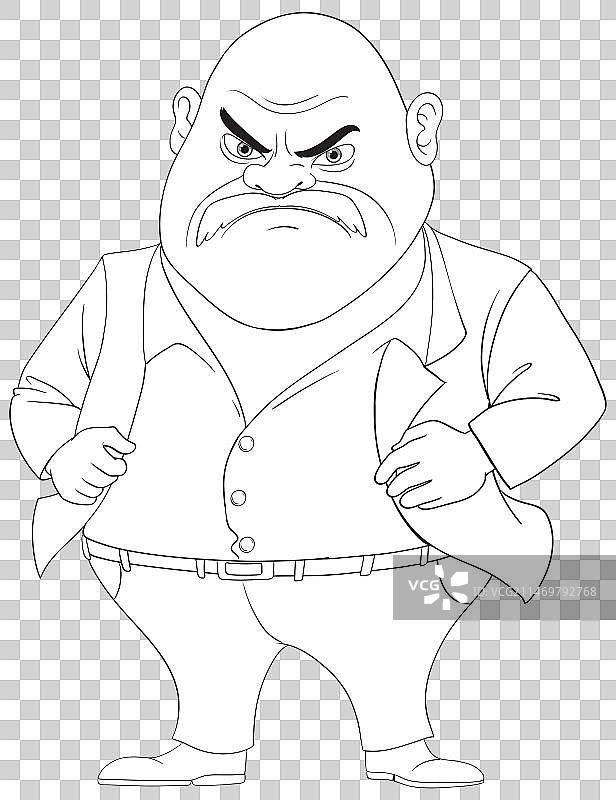 光头黑手党中年男人图片素材