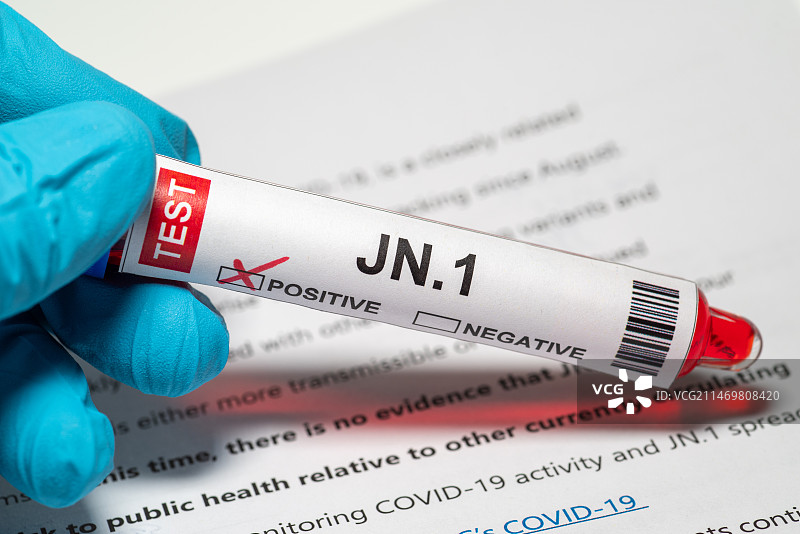 新冠病毒JN.1变异株，防疫健康概念主题图片素材